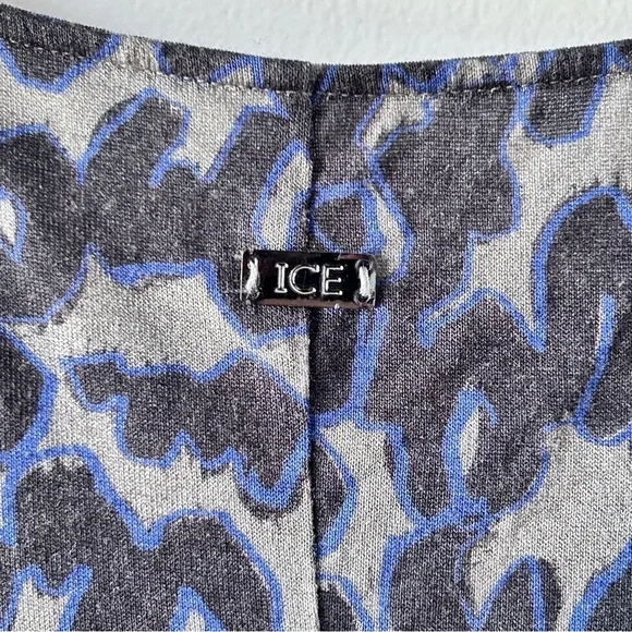 Iceberg Dress Women's Size D42 (CDN 8) Maxi Length Blue/Black Designer Milano - Picture 5 of 10